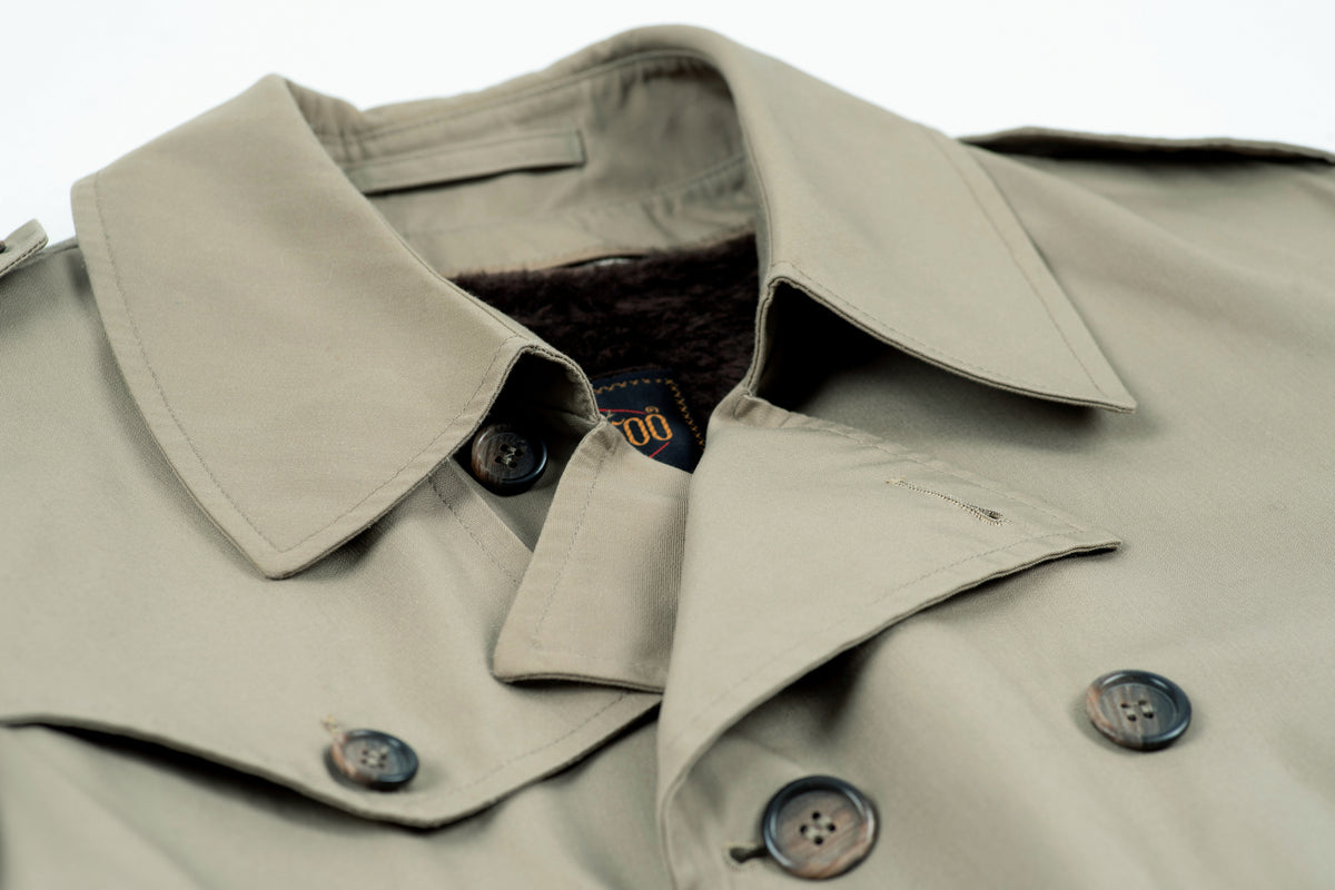 Men’s good botany khaki trench coat