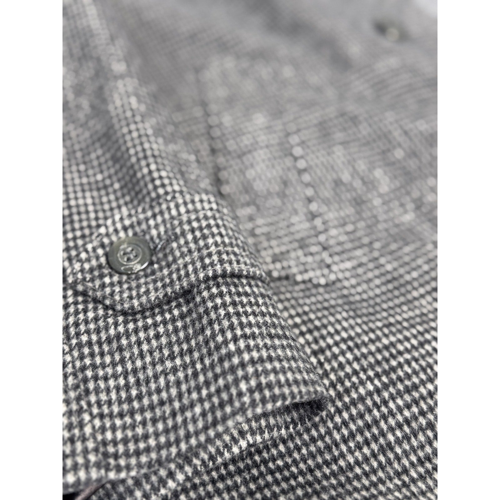 Steinbock Tyroler Loden Coat Houndstooth Himalaya Brushed Wool, Size EU 52