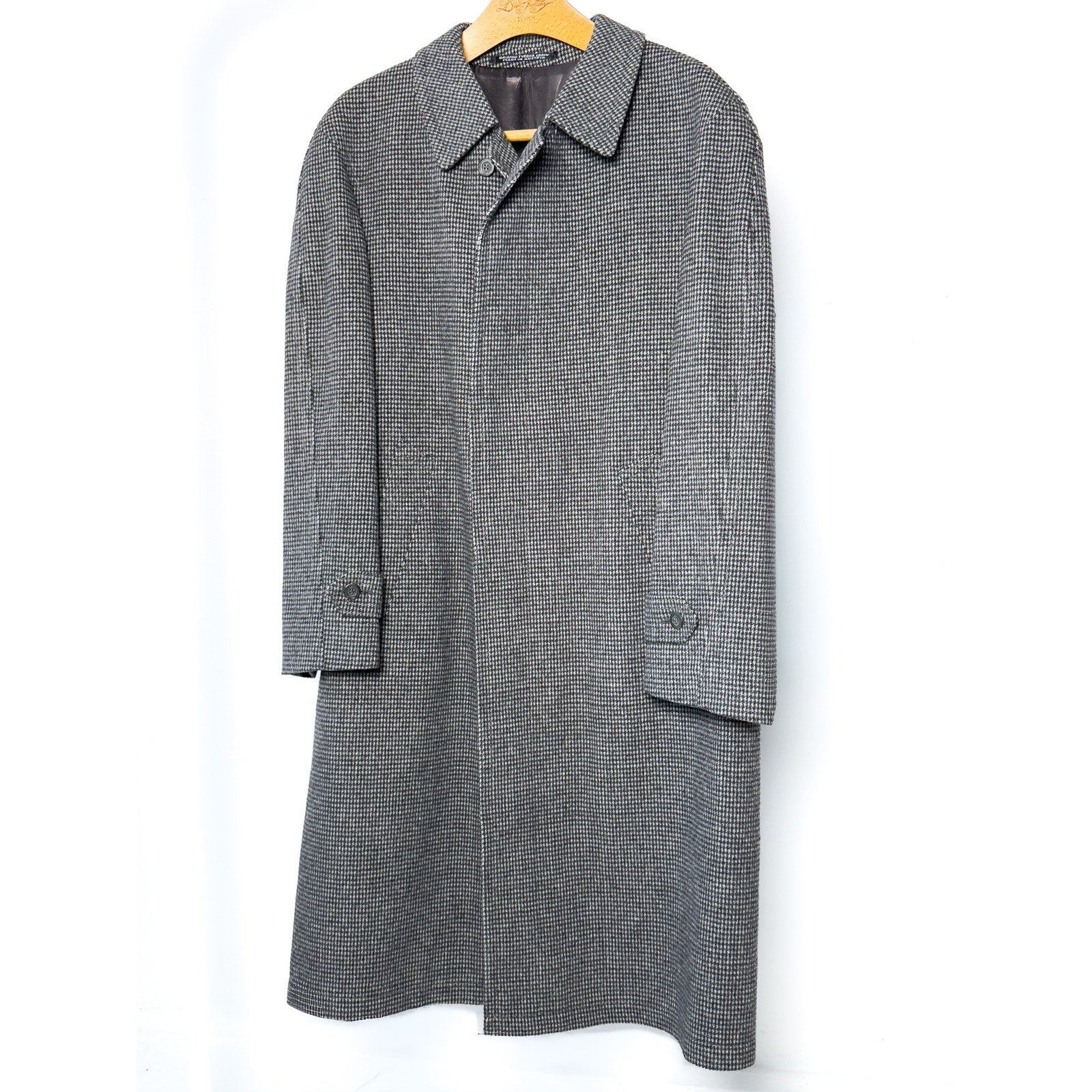 Steinbock Tyroler Loden Coat Houndstooth Himalaya Brushed Wool, Size EU 52