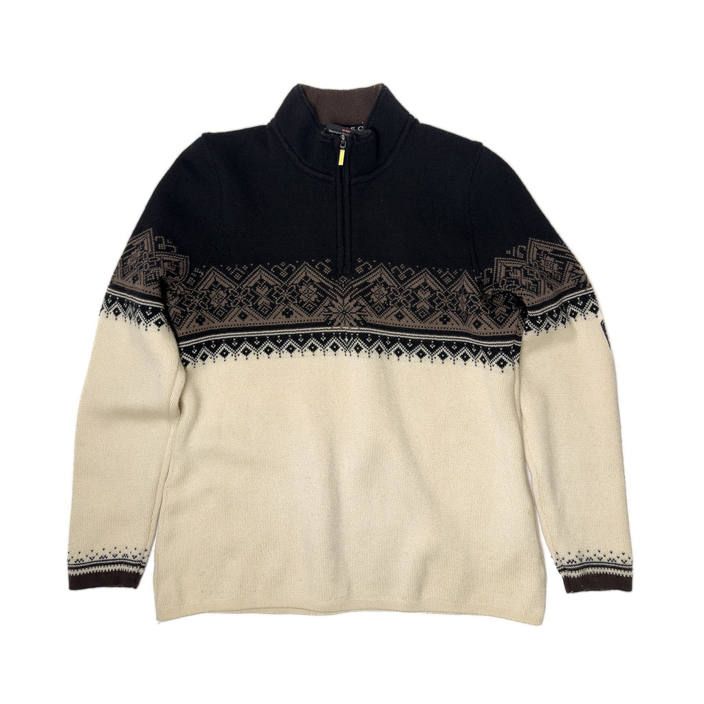 Dale Of Norway Zip Neck Slim Fit Merino Wool Sweater, Women's Size L