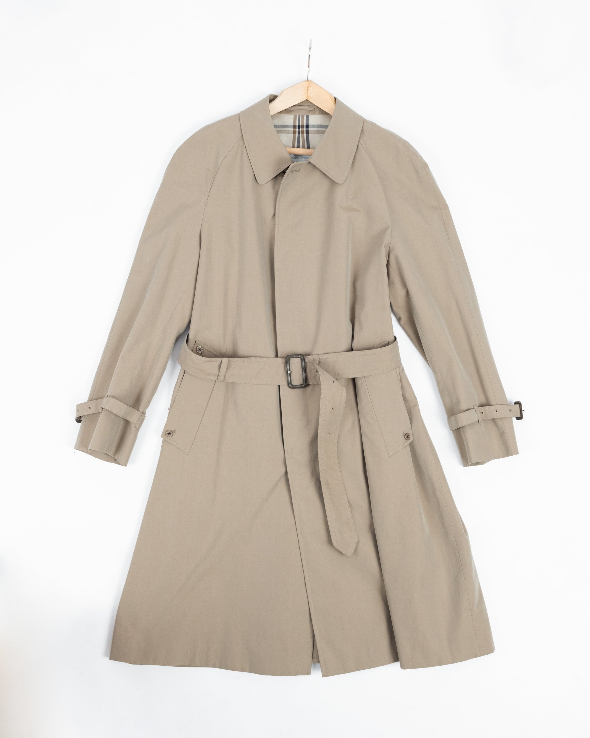 Aquascutum Khaki Brown Trench Coat, Size US 42, EU 52