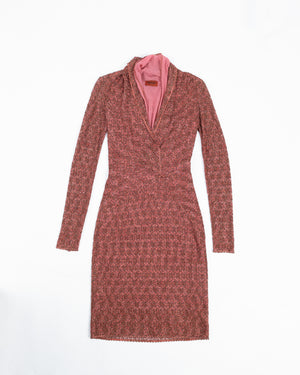 Missoni Women’s Terracotta Crochet Knit Dress, Size M