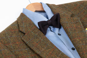 Harris Tweed Plaid Khaki Green 2 Button Blazer, US/UK 46, EU 56