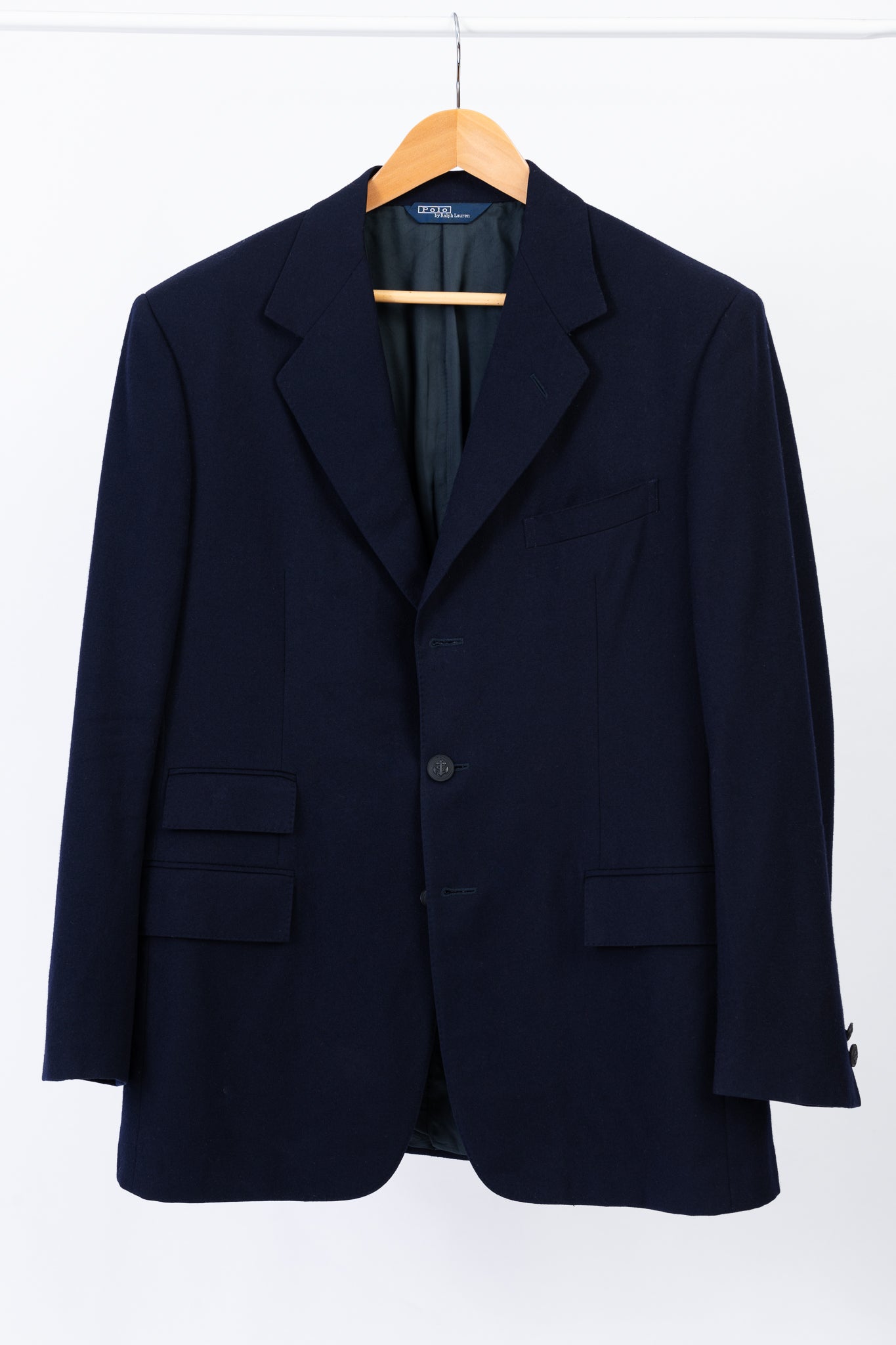 Polo Ralph Lauren Navy Blue Flannel Blazer, US 40, EU 50