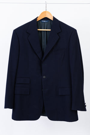 Polo Ralph Lauren Navy Blue Flannel Blazer, US 40, EU 50