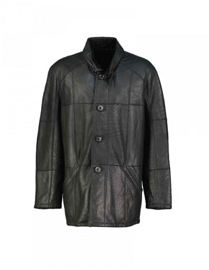 Christ Soft Lambskin Black Shearling Coat, Men's EU 58, US 48