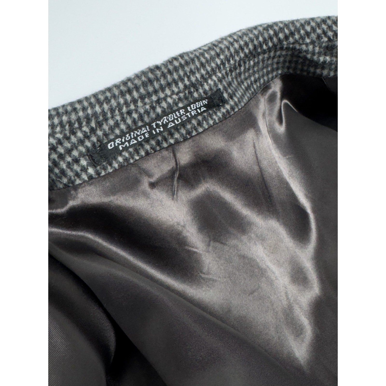 Steinbock Tyroler Loden Coat Houndstooth Himalaya Brushed Wool, Size EU 52