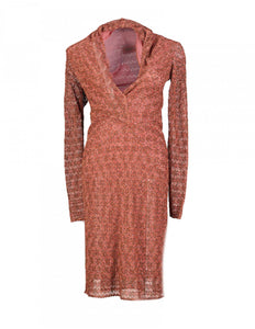 Missoni Women’s Terracotta Crochet Knit Dress, Size M