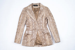 Vintage Karen Millen Snake Pattern Leather Jacket, SIZE XS – SecondFirst