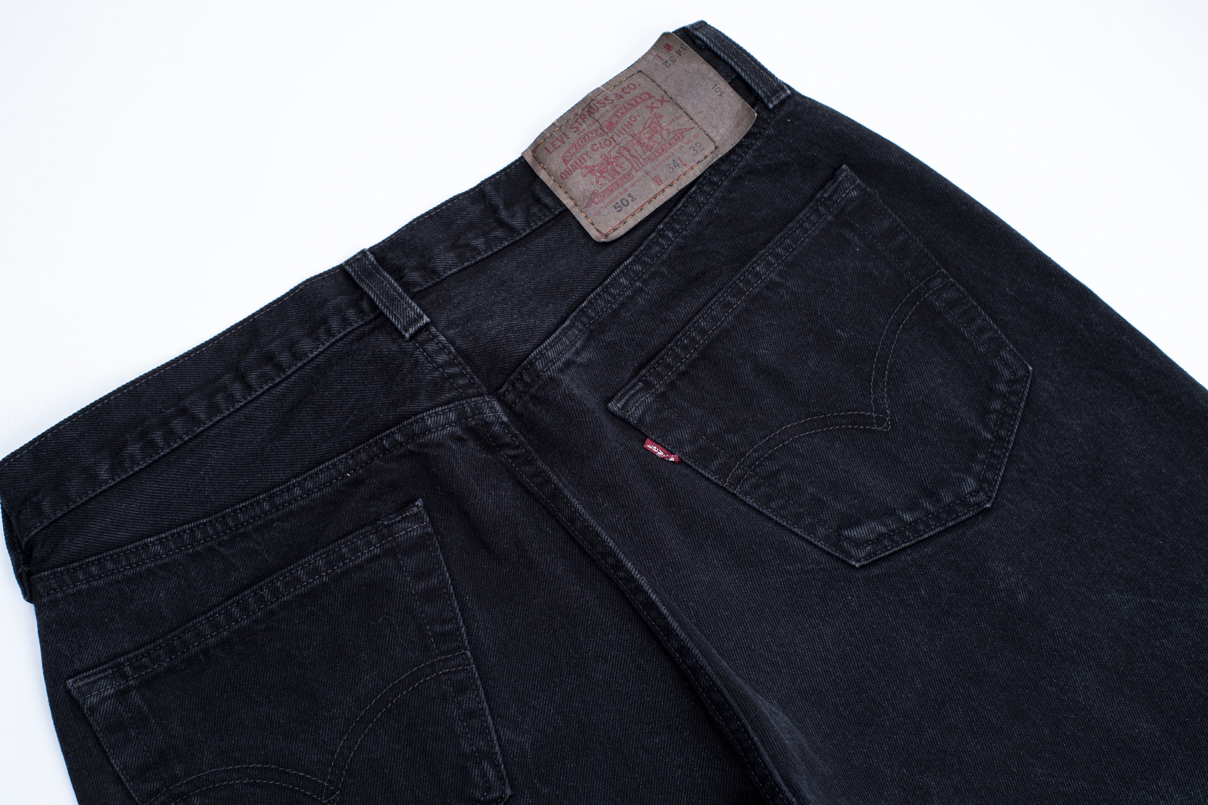 Levi’s 501 Men’s Vintage Black Jeans Made in USA, W34/L32