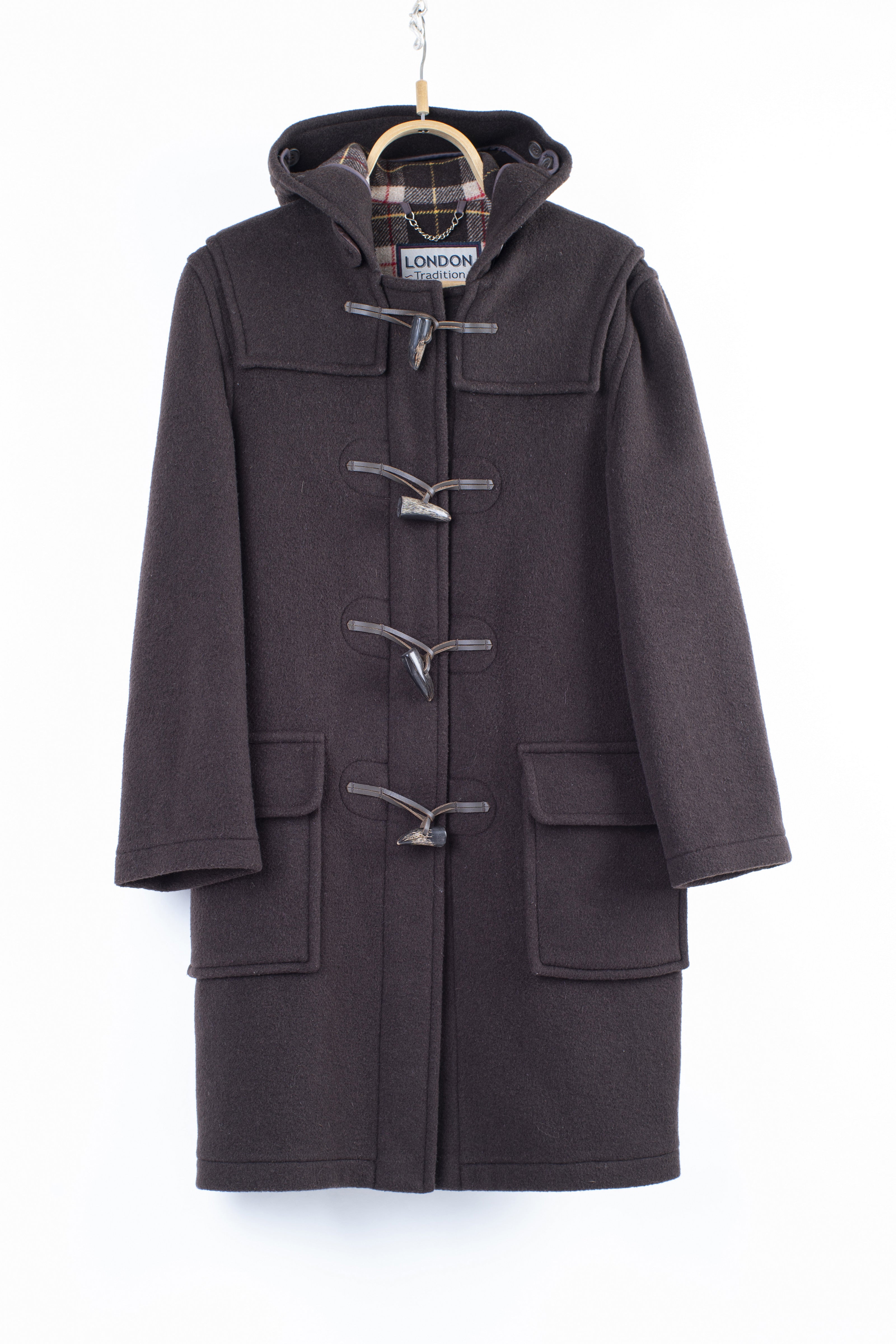 London Tradition Brown Duffle Coat women's Size S
