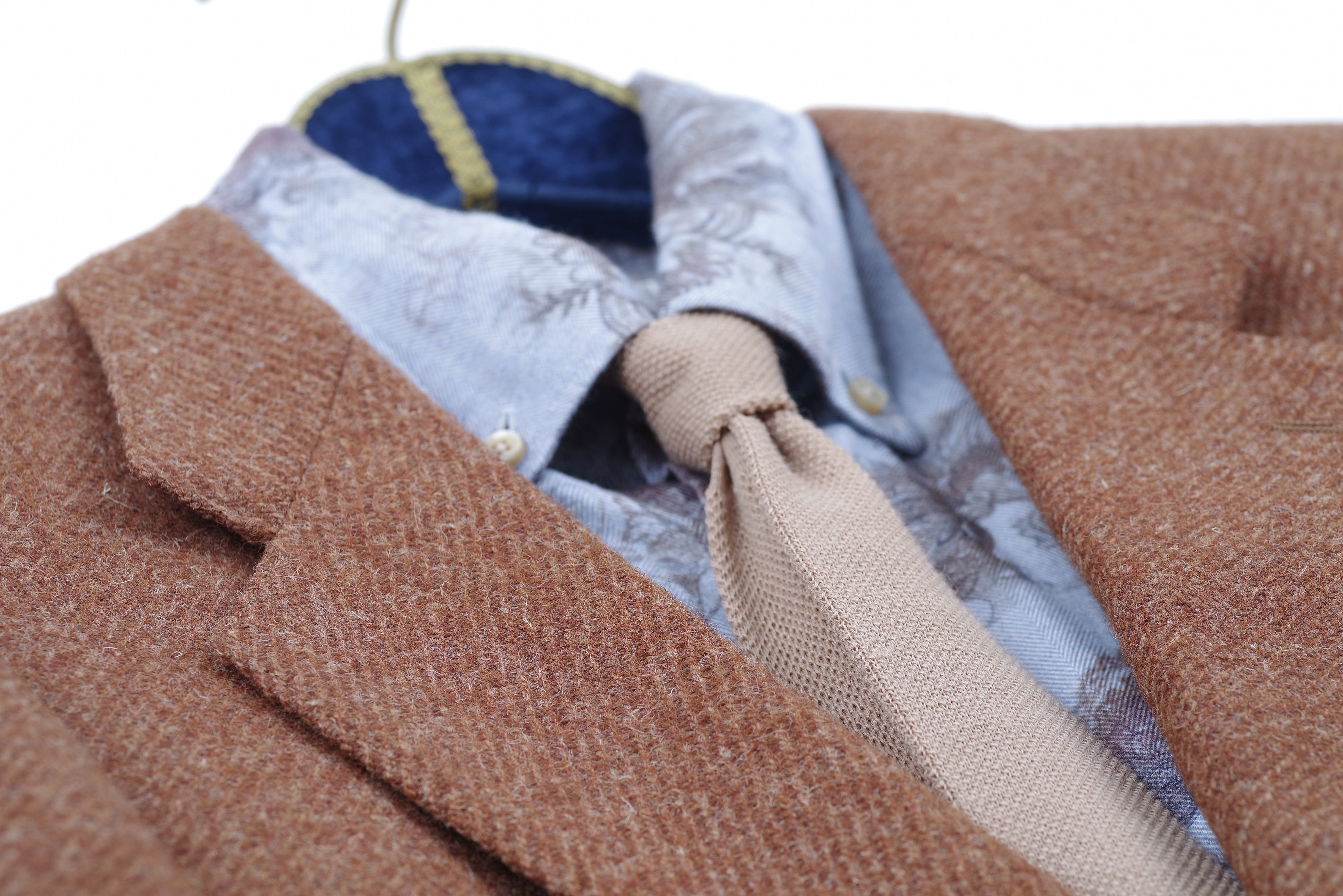 Harris Tweed Caramel Brown Wool Sport Coat Blazer, US 38R, EU 48R