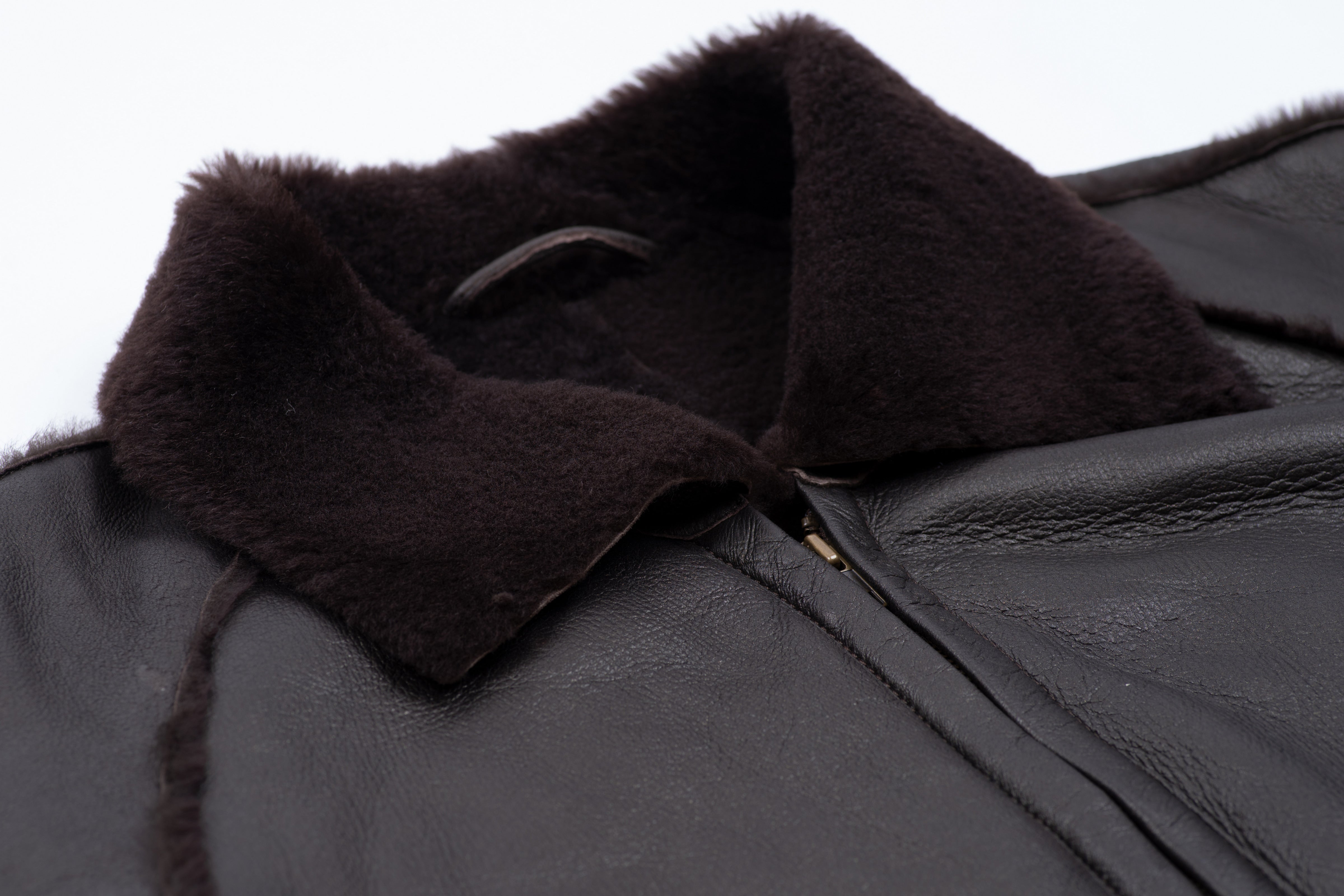 Marina Rinaldi Dark Brown Lightweight Supple Shearling Jacket, L