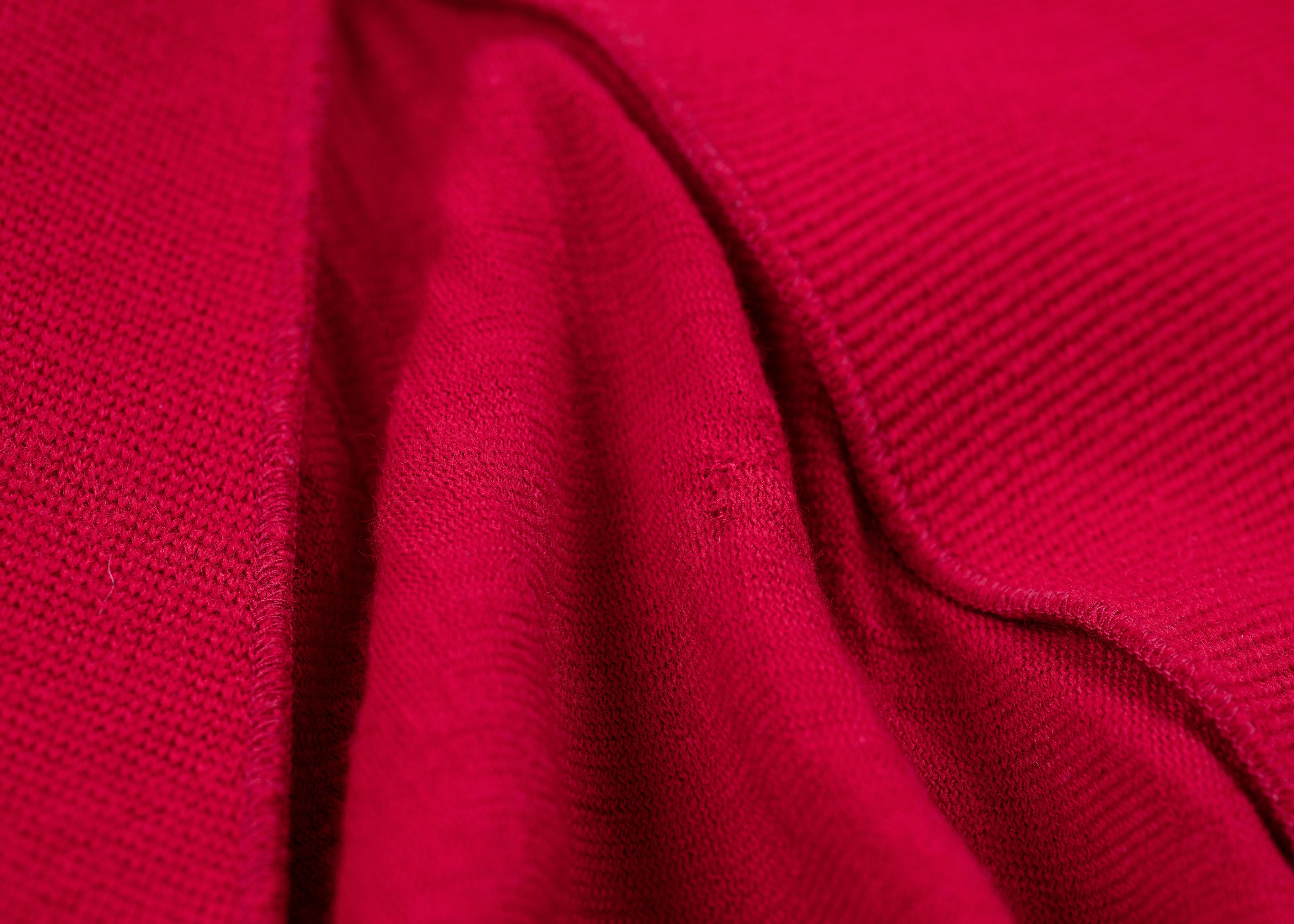 Marimekko by Ritva Falla Red Wool Blazer & Skirt Suit, SIZE S