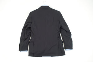 Lardini Super 130's Wool Navy Blue Striped 2 Pieces Suit, US 36R, EU 46R