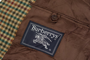 Burberry Vintage Gun Club Check 2 Leather Button Blazer, EU 50R, US 40R