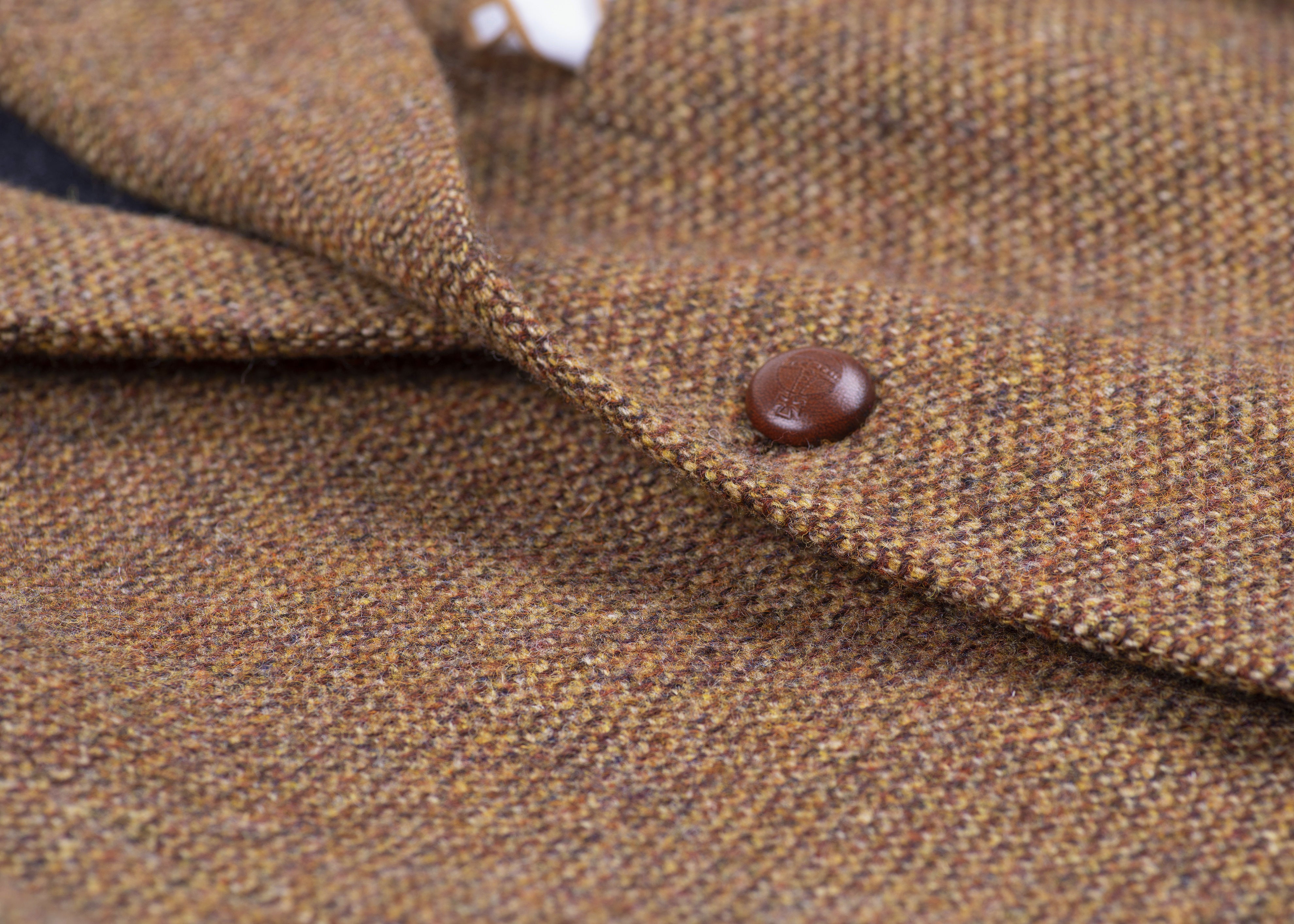 Harris Tweed for Mario Barutti Brown Tweed Wool Blazer, Size 44R