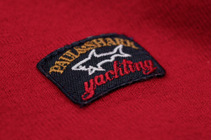 Paul & Shark Yachting Men's Red Wool V-Neck Sweater, M