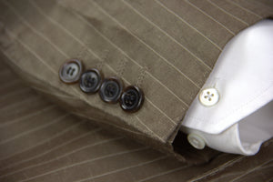HUGO BOSS Linen & Silk Striped Summer Blazer, US 40R, EU 50 - secondfirst