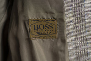 Vintage Hugo Boss Double Breasted Linen And Silk Blend Blazer, L