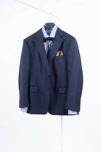 Suitsupply 2 Button Super 110's Wool Striped Navy Blazer US 48S, EU 29
