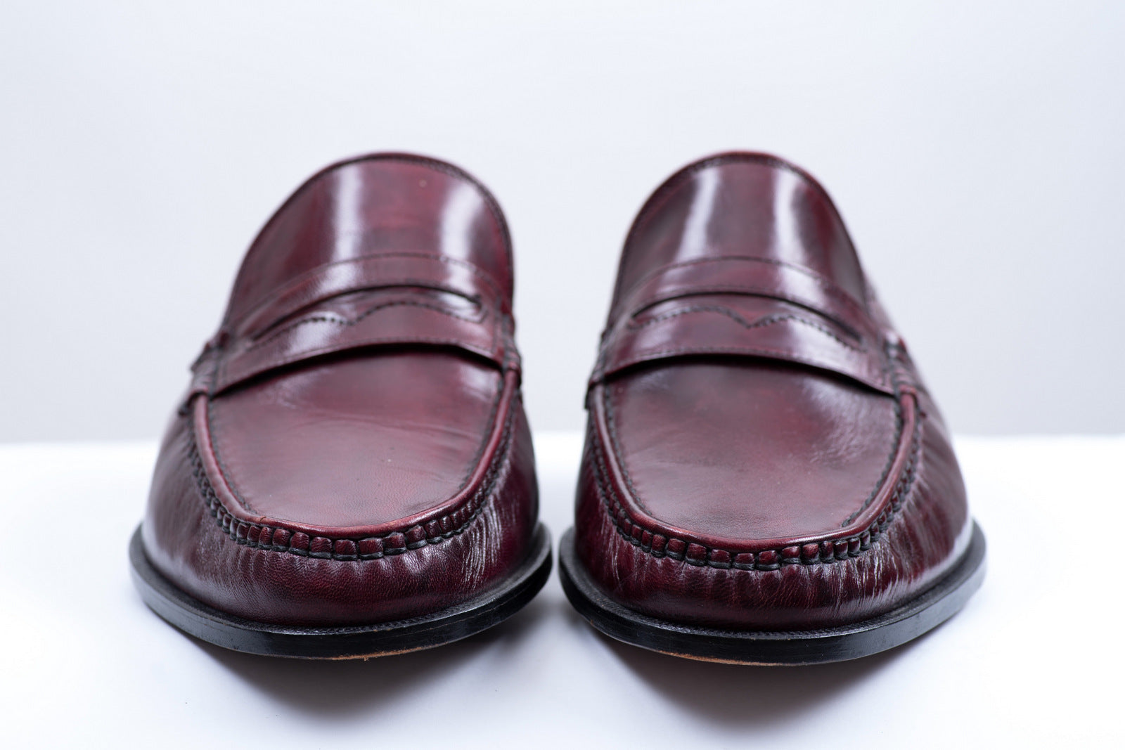 Bally Men's Mahogany Leather Penny Loafers, UK 7.5, US 8.5
