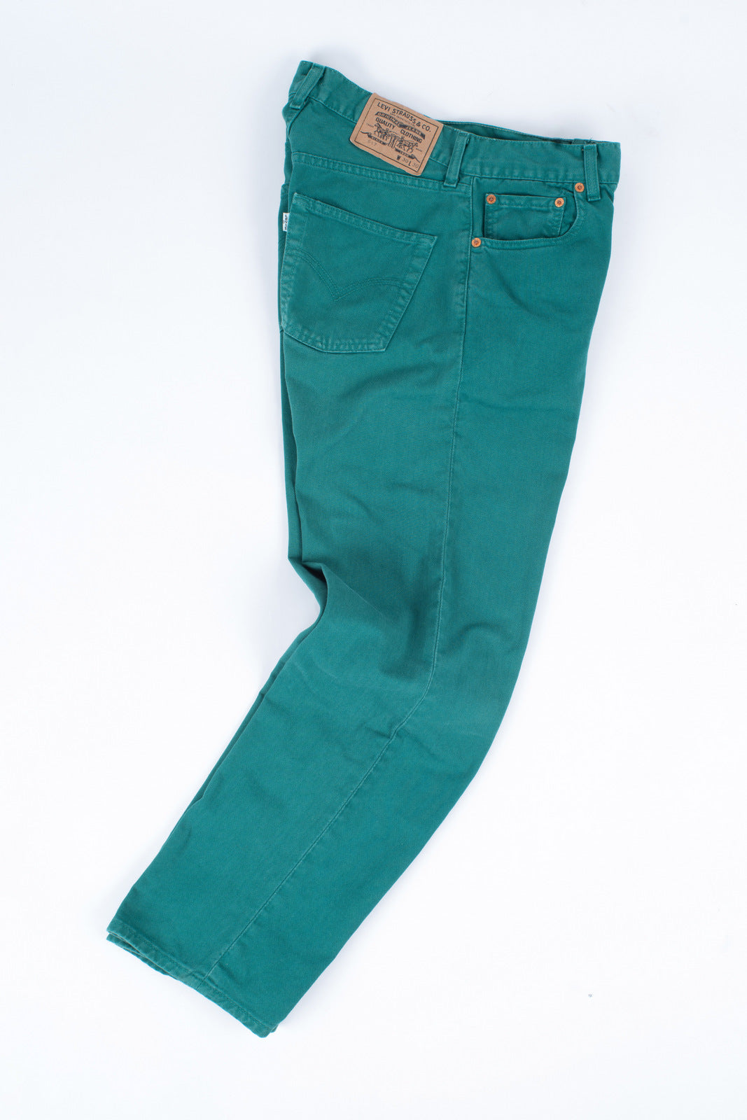 Levi’s 517 White Tab Vintage Green Jeans Made in Italy, W30/L30