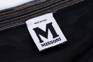 Missoni M Merino Wool Blend Signature Print Mini Skirt, US 6, EU 36