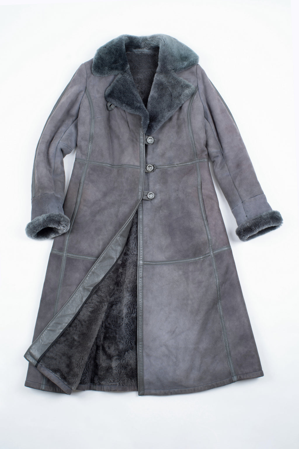 Women's Bostroms Tailored Long Shearling Coat, Women's M