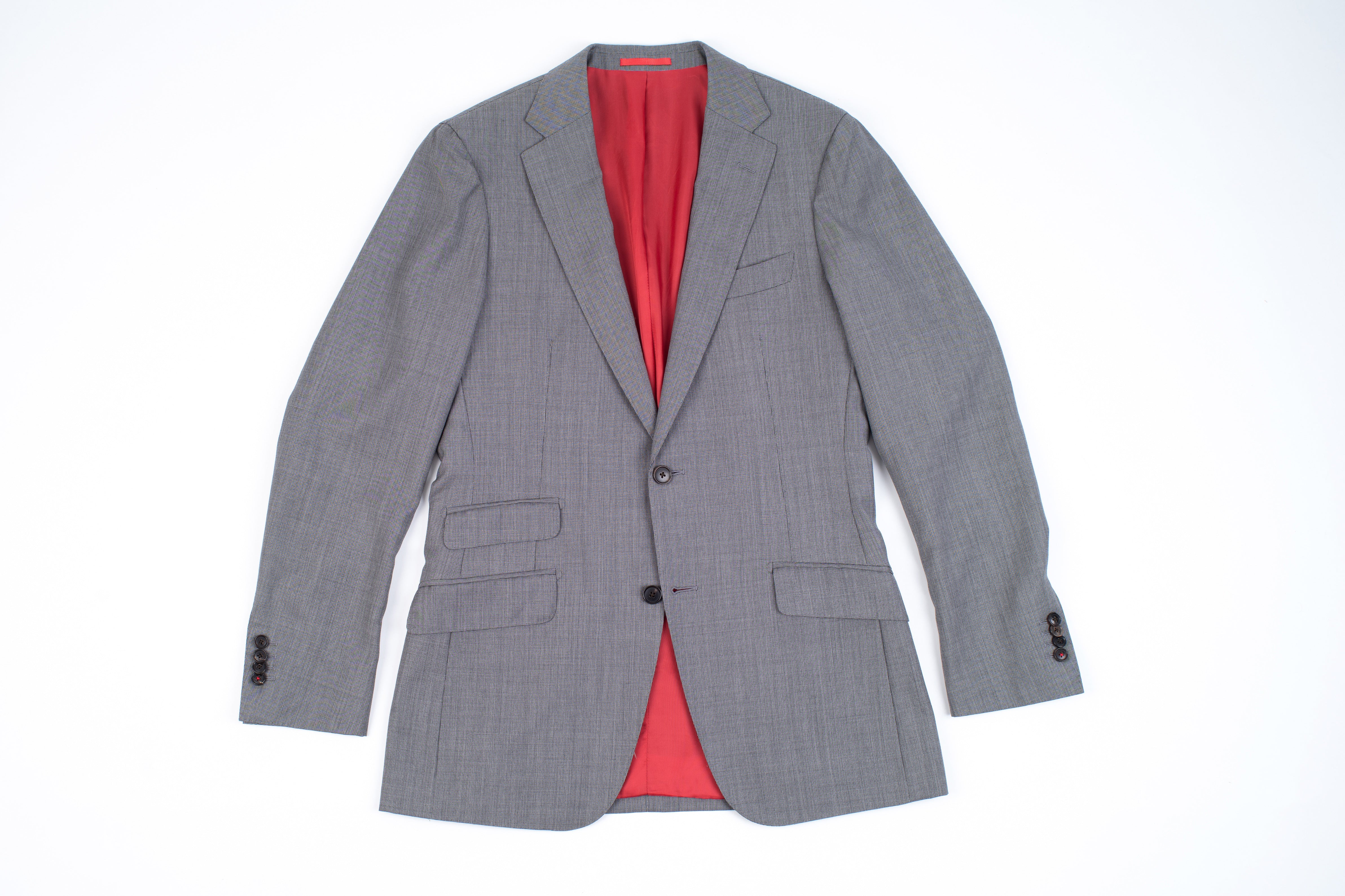 Suitsupply Sienna 2 Button Super 130's Wool Gray Blazer US 38L, EU 94