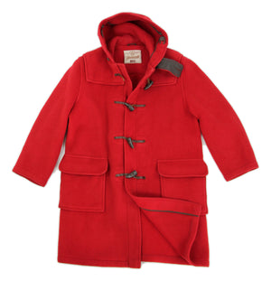 Gloverall Red Duffle Coat, SIZE L – SecondFirst