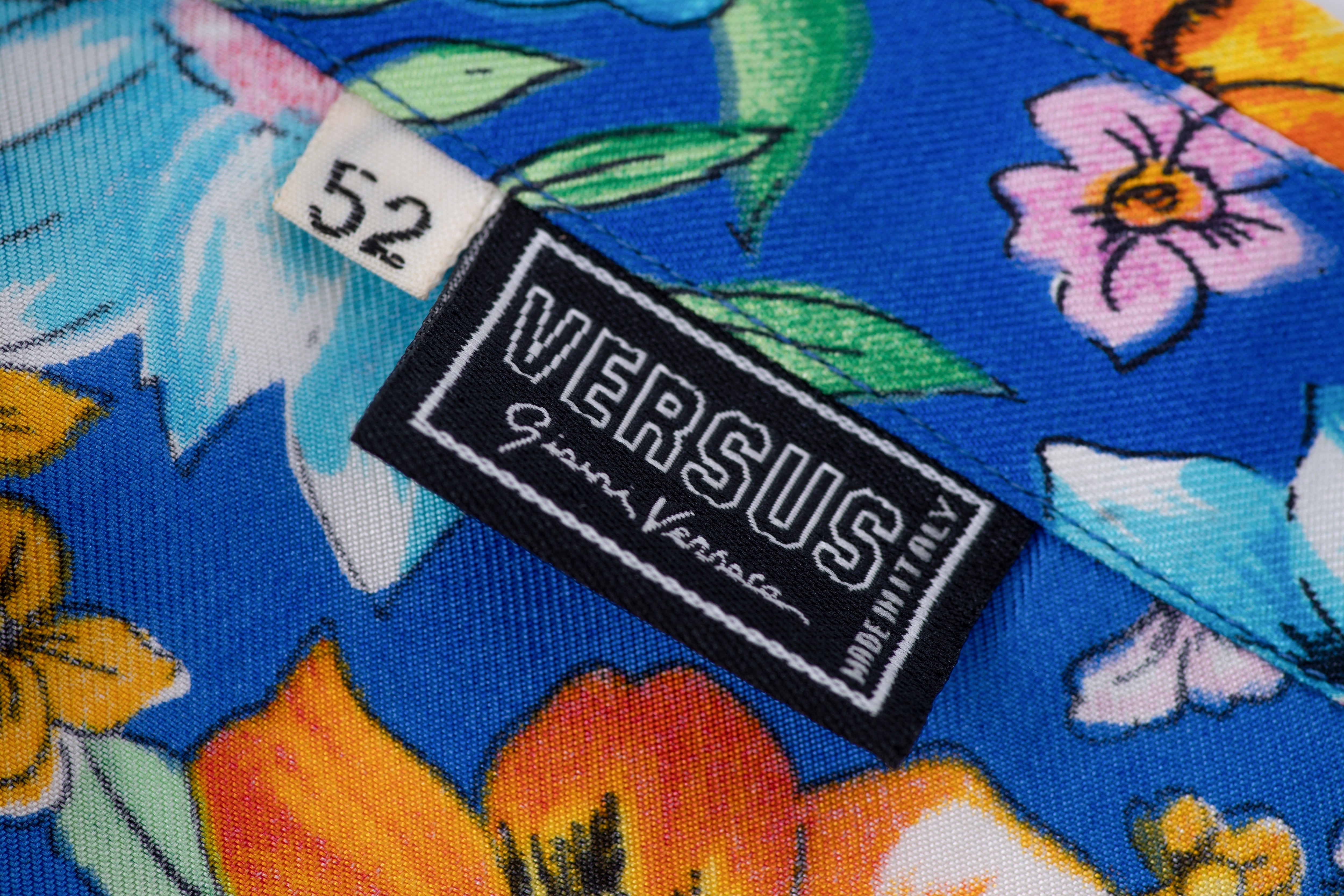 Versus by Gianni Versace Vintage Silk Floral Shirt, EU 52, US 42