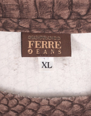Gianfranco Ferre Croc Print T-shirt, Women's XL