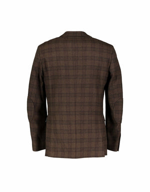 Michael Bastian Brown Plaid Wool Sportcoat Blazer, US 40R, EU 50