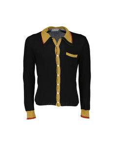 Dolce & Gabbana Maglie Vintage Knit Button Up Shirt, Men's M