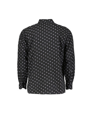 Marimekko 100% Black Cotton Logogram Pattern Shirt, Men's M