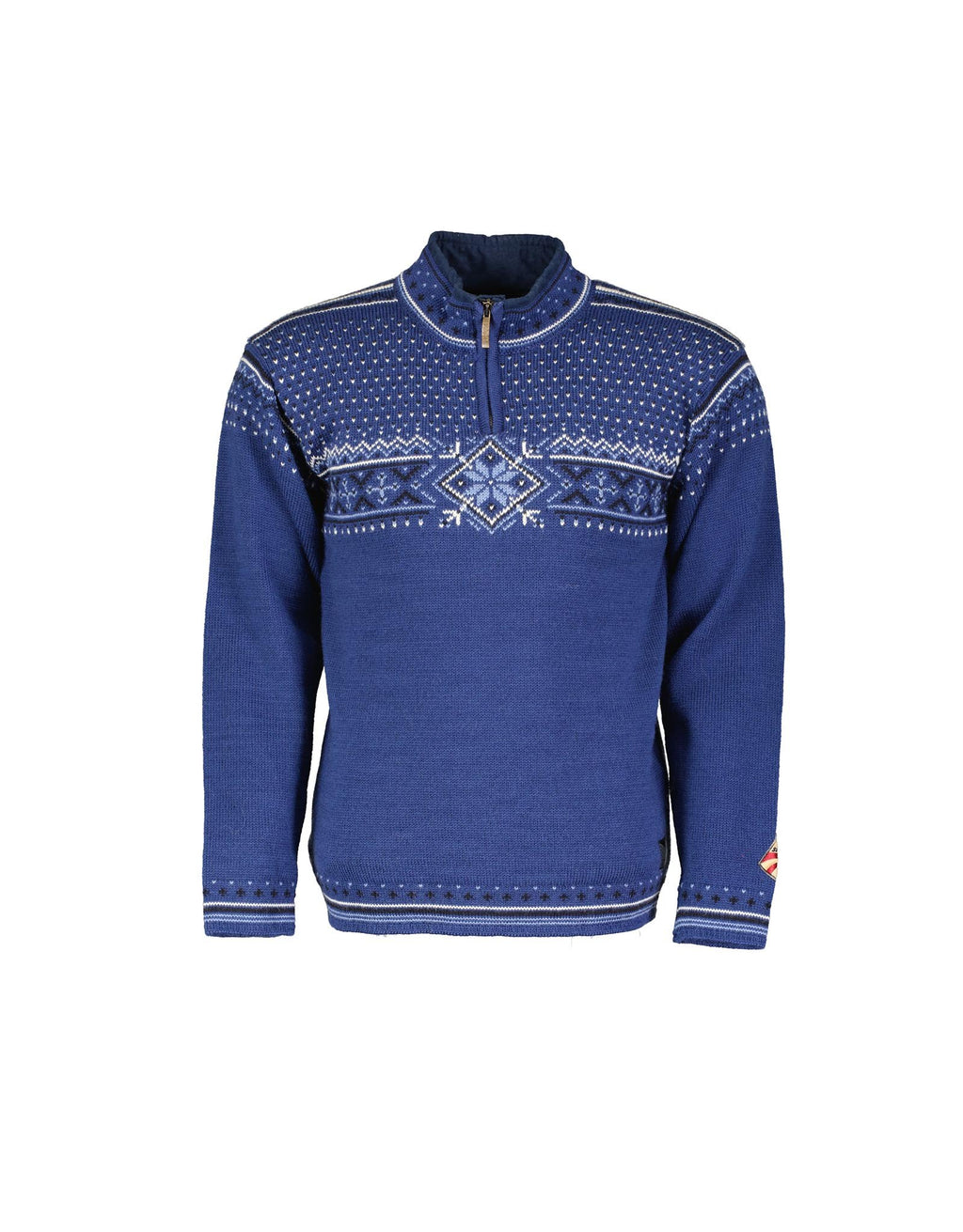 Dale Of Norway Zip Neck Warm Wool Blue Sweater, Men's M