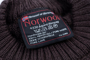 Norwool Men's Brown Cable Knit Jumper, L