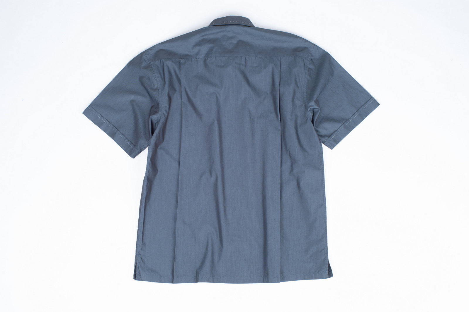Kenzo Homme Men's Silk Blend Dark Metallic Blue Shirt, Size XL
