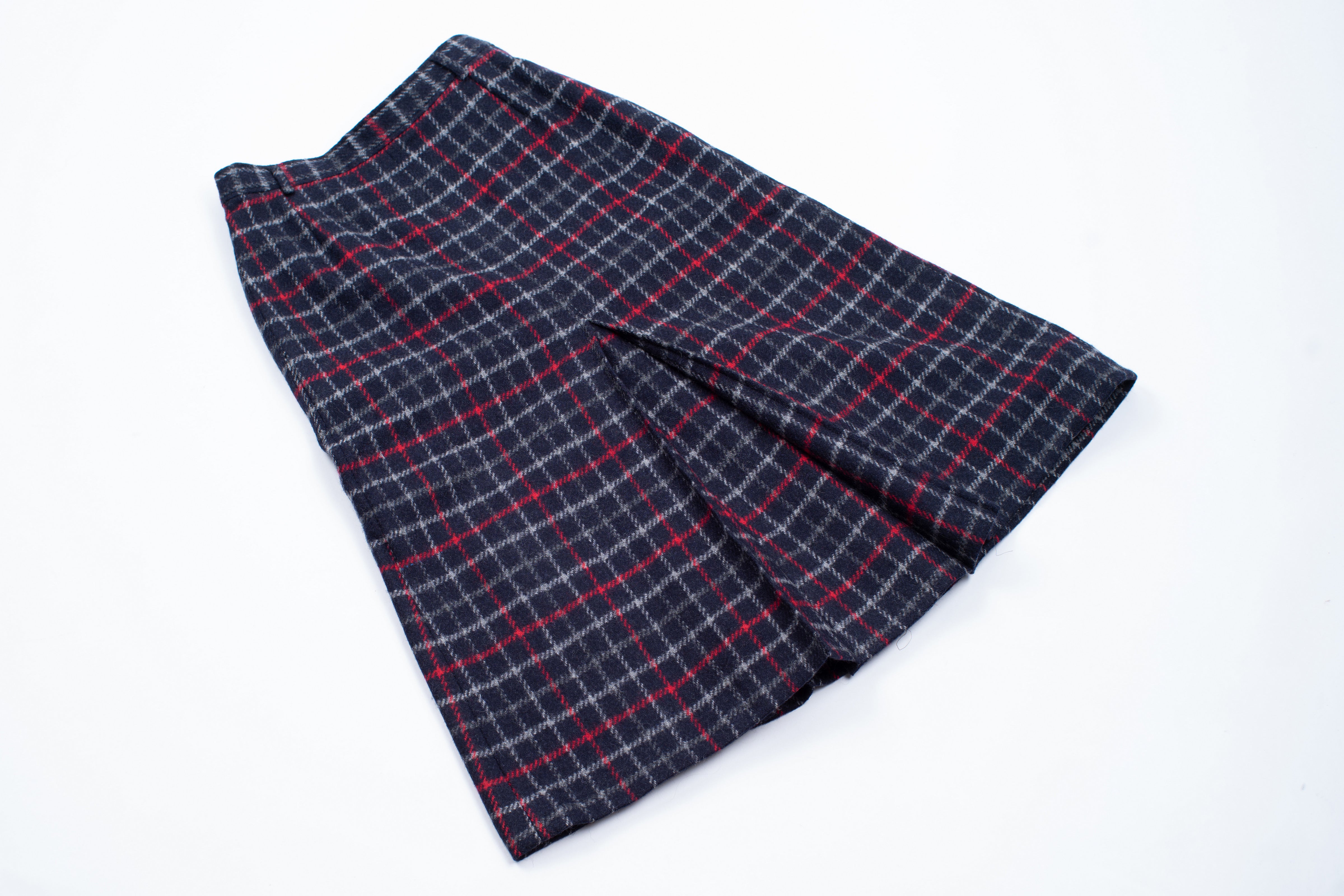 Ballantyne for Lodenfrey Vintage Tartan A-line Midi Skirt, SIZE M