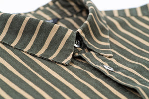 Marimekko Slim Fit Jokapoika Striped Green Shirt, Unisex M