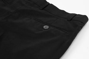 Ermenegildo Zegna Black Cotton Twill Pleated Trousers, I 52