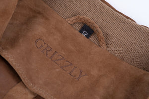 Grizzly Supple Goatskin Suede Sand Brown Blazer, Size XL