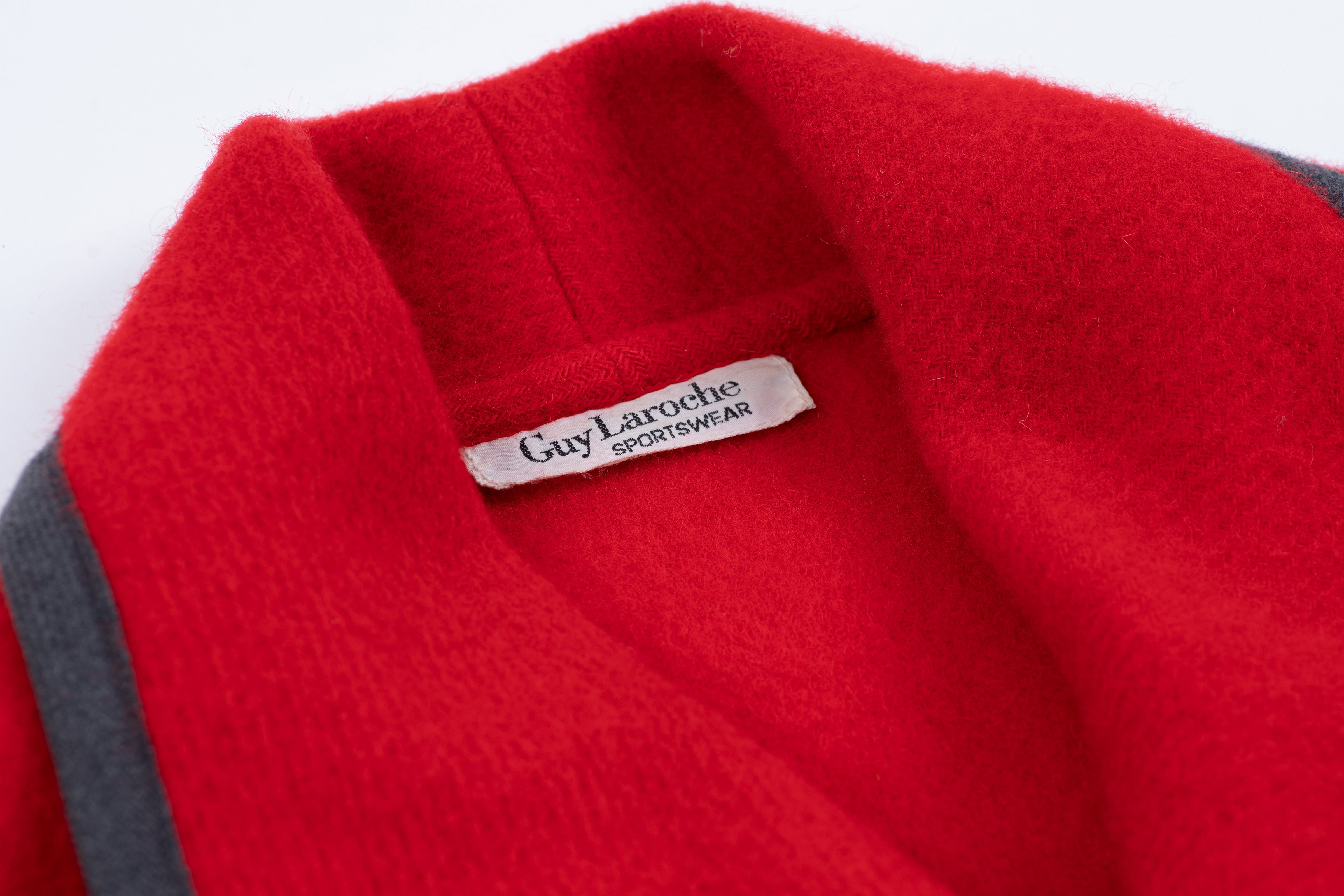 Guy Laroche Red Wool Oversized Jacket, M