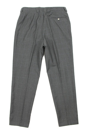 Thierry Mugler Flat Front Glen Check Wool Pants, SIZE EU 54R, US 36R