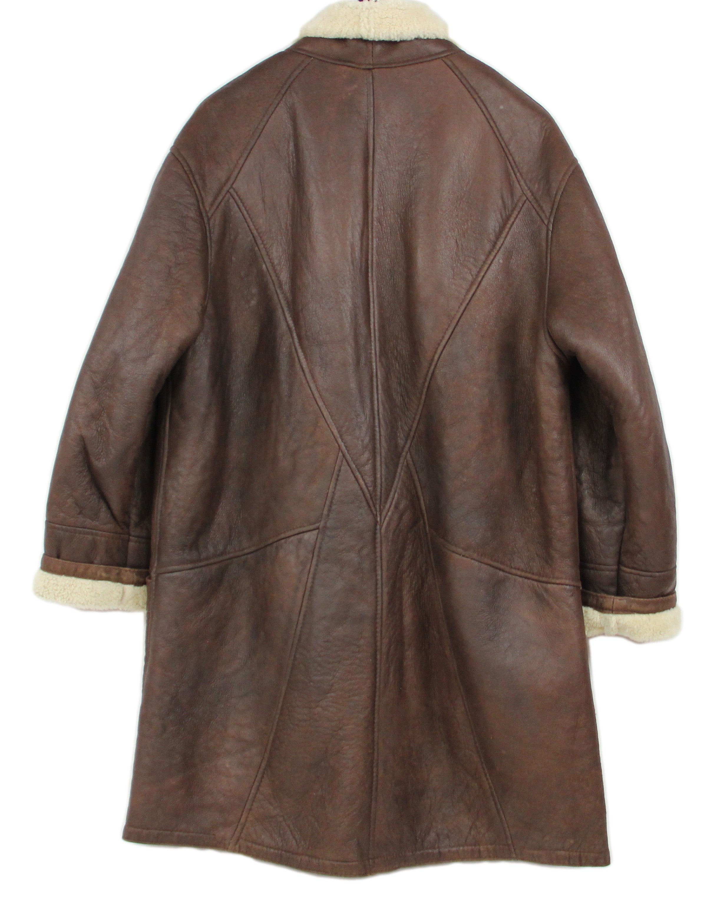 Brown Supple And Lightweight Shearling Coat, Size Men's L