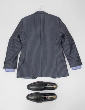 HUGO BOSS Wool-Cotton Striped Blazer. US,UK 40R/EU 50 - secondfirst