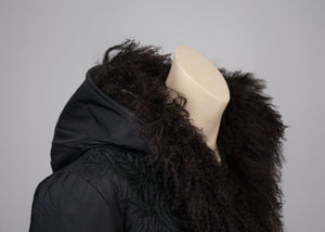 Ermanno Scervino Fur Trimmed Hooded Jacket, Size US8, EU38 - secondfirst