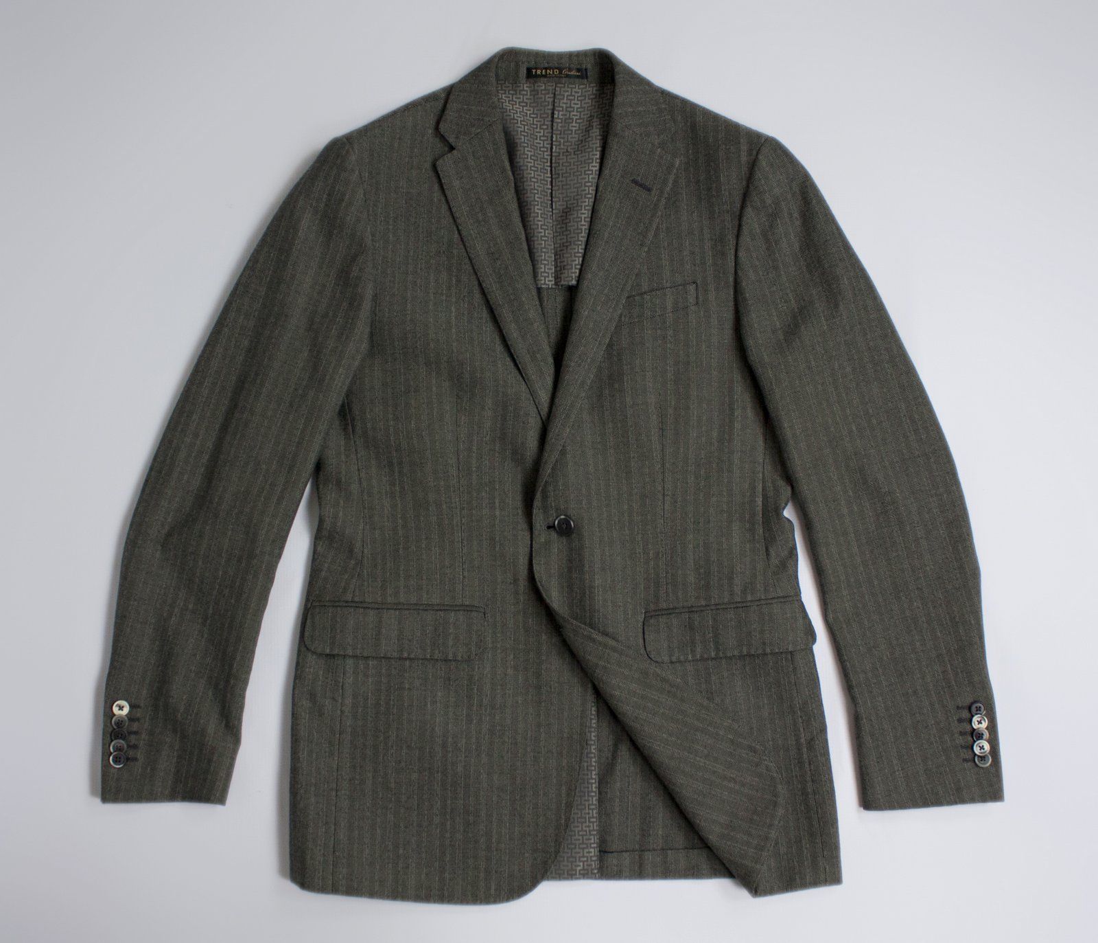 CORNELIANI Trend Gray  Wool/Cotton Blazer Jacket, US 38R/EU 48R - secondfirst