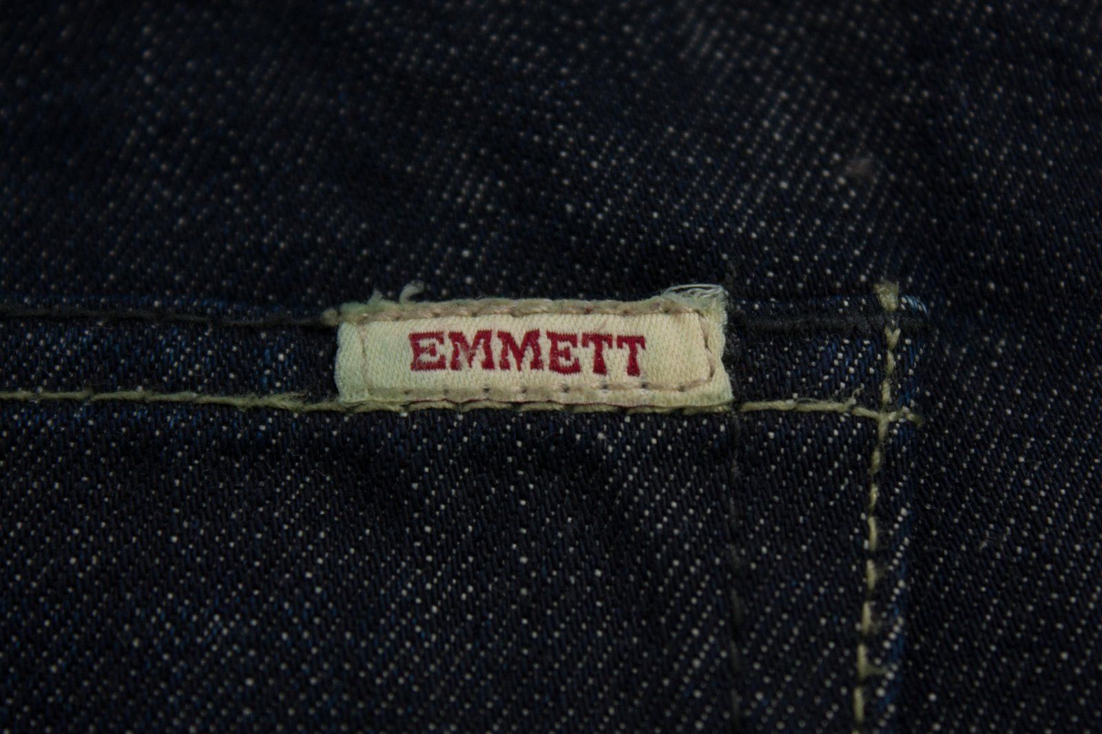 EMMETT "Bill" Thick Real Denim Slim Straight Indigo Blue Jeans SIZE 31/32 - secondfirst